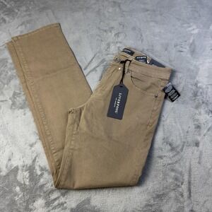 Liverpool Jeans Pants Mens 29x34 Brown Cub Relaxed Straight Stretch Casual New
